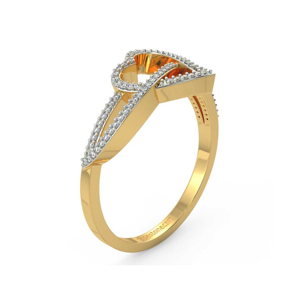 Nakshatra Delightful 14kt Diamond Yellow Gold ring Price in India - Buy  Nakshatra Delightful 14kt Diamond Yellow Gold ring online at Flipkart.com